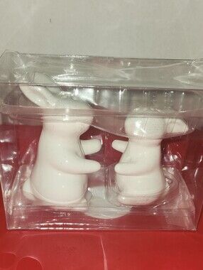 Ceramic Bunny Salt & Pepper Shaker Set - White